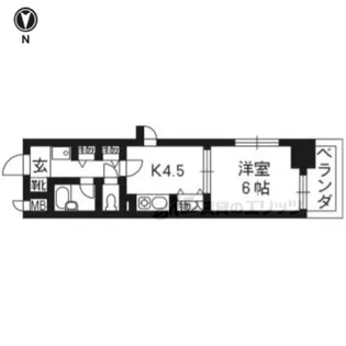 エスリード四条河原町【1102号室】の間取り