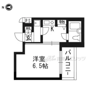 DETOM?1室町二条【105号室】の間取り