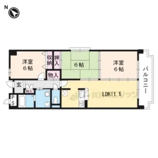 グランボナール【1階】の間取り