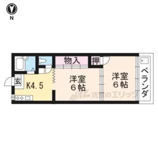 ジーエスハイツ【202号室】の間取り