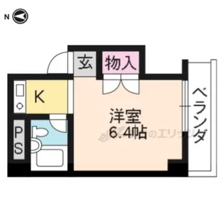 フラット6【401号室】の間取り