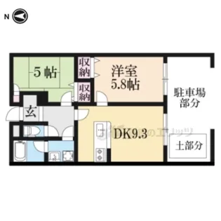 アメニティハイツ中川【102号室】の間取り