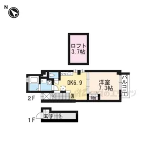 エヌキュート今堅田?【2階】の間取り