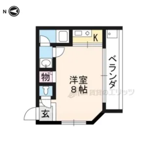 共栄ハイツ【202号室】の間取り