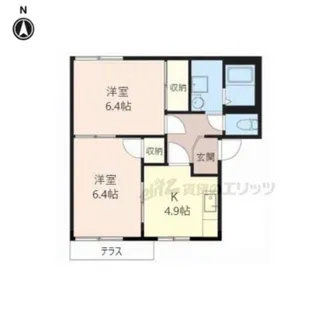 メゾンなかむら【102号室】の間取り