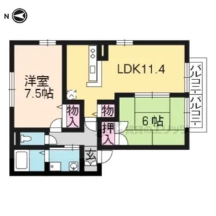セジュールRS【207号室】の間取り