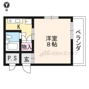 深草グリーンハウス【302号室】の間取り
