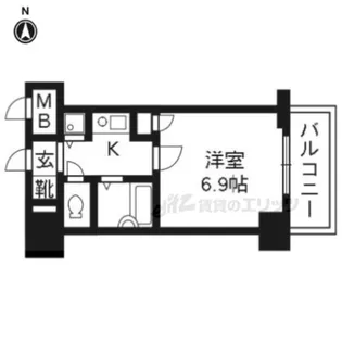 リーガル京都西陣【903号室】の間取り