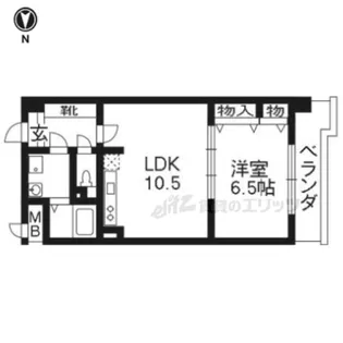 パレフルーヴ五条【3階】の間取り