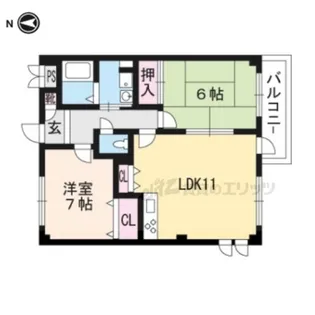 ブエナビスタ【303号室】の間取り