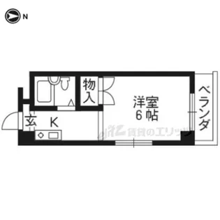 サンパティック聖護院【2階】の間取り