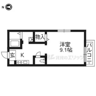 ヴィラージュ桂【2階】の間取り
