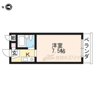 グランツ冷泉【303号室】の間取り