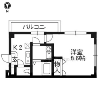サンミッシェル北白川【201号室】の間取り