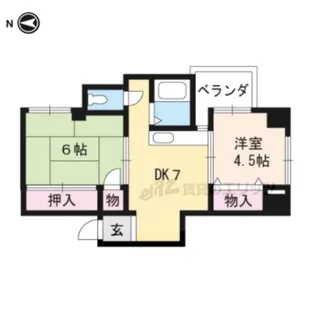 レークハイツ瀬田【307号室】の間取り