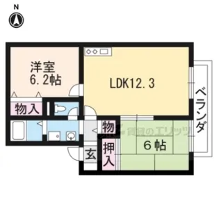 ネストロ・オガール【202号室】の間取り