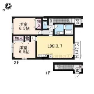 エクレール久徳【2階】の間取り