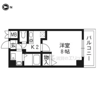 レーベンなぎの宮【4階】の間取り