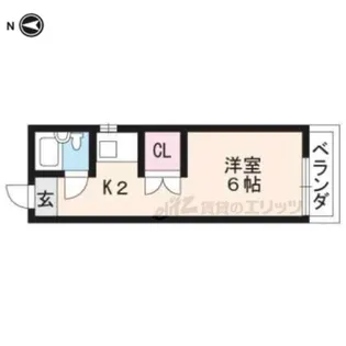 ヒルハイツ一条【12号室】の間取り