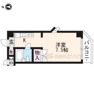 クレセント三宝【405号室】の間取り