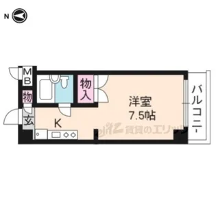 クレセント三宝【203号室】の間取り