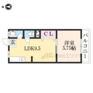 夢ゾン鴨川【302号室】の間取り