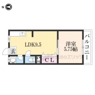 夢ゾン鴨川【4階】の間取り