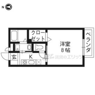 サンモール松尾【201号室】の間取り