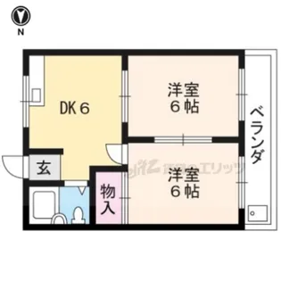 ノースサイド西大路【4階】の間取り