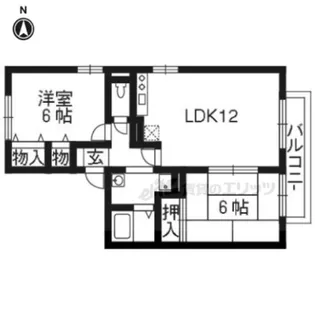 アベニュー祝園【2階】の間取り