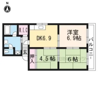 シャトレ琵琶【301号室】の間取り