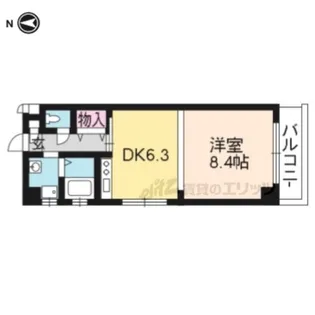 御所北エクセル三宅【103号室】の間取り