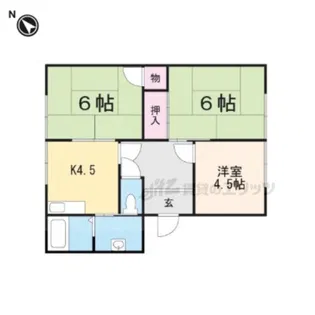 グリーンタウン國本C棟【105号室】の間取り