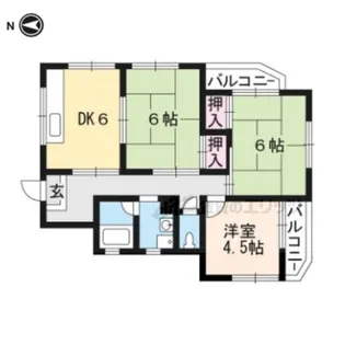 中村マンション【201号室】の間取り