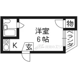 グッピーハイム【1-C号室】の間取り