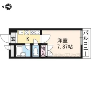 カレラ・デ・ノルテ【1-B号室】の間取り