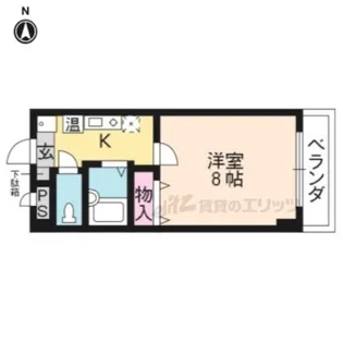 ヴィヴァーチェ北山【206号室】の間取り