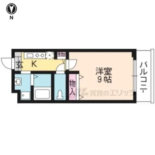 メイプルリーフ嵯峨野【106号室】の間取り