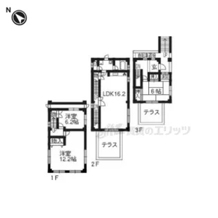 京都府京都市西京区大枝北沓掛町3丁目【一戸建】の間取り