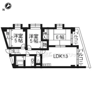 ハイエスト・桂【4階】の間取り