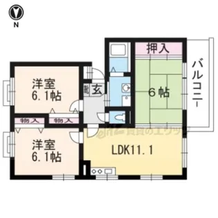 Pine Garden【3階】の間取り