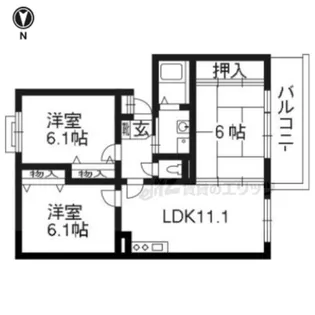 PINE GARDEN【1階】の間取り