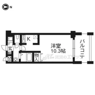 アスヴェル京都御所前?【305号室】の間取り