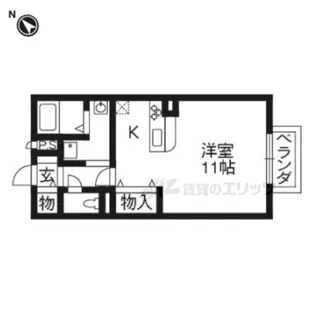 ラ フローラル ツィン?【201号室】の間取り