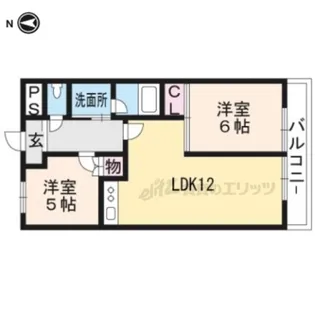 フラワー1番館【4階】の間取り