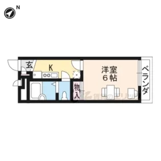 レオパレス勧修寺【204号室】の間取り