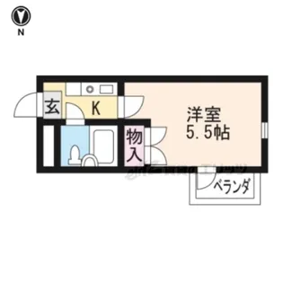 レオパレスRX山科【402号室】の間取り