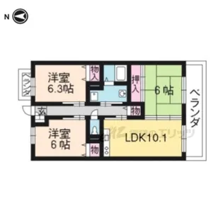 ワンネス21【3階】の間取り