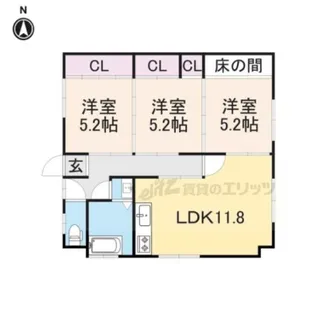 三幸マンション【101号室】の間取り