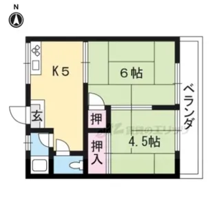 修学院ローズハイツ【201号室】の間取り